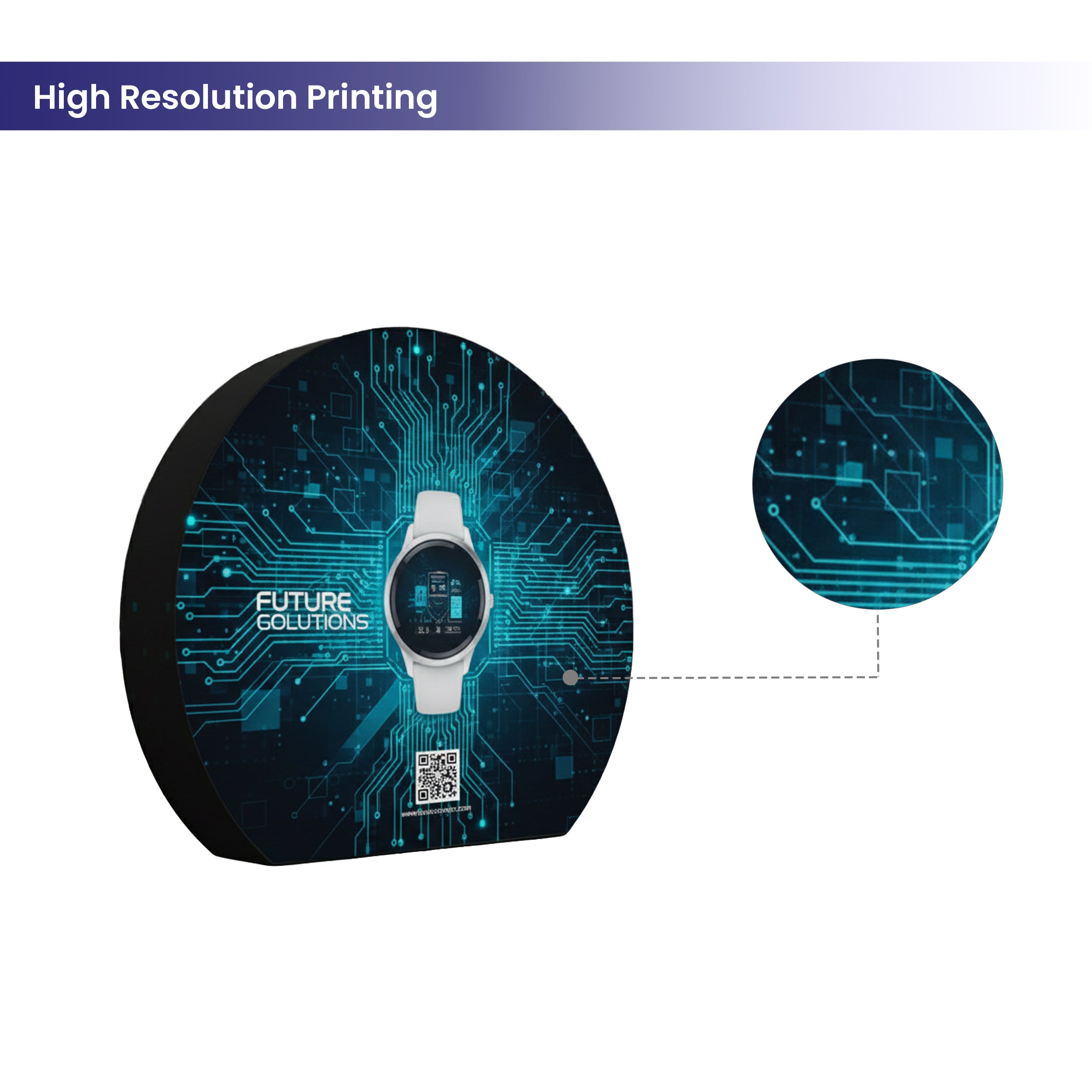 3D Moon Shaped Fabric Media Wall High Resolution Printing BBEXPO3DMOON03_4_UK