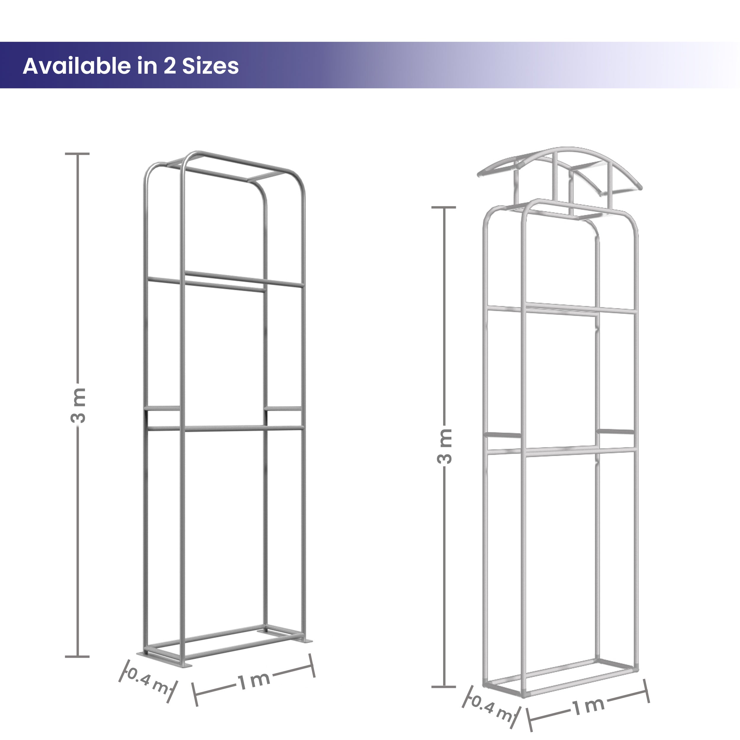 3D Vertical Trade Show Tower Display Available in 2 Sizes BBEXPO3DVER03_7_UK