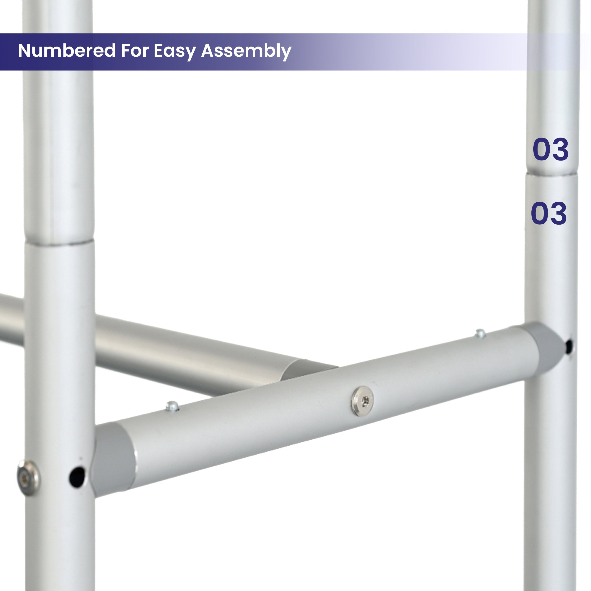 3D Vertical Trade Show Tower Display Numbered for Easy Installation BBEXPO3DVER03_8_UK