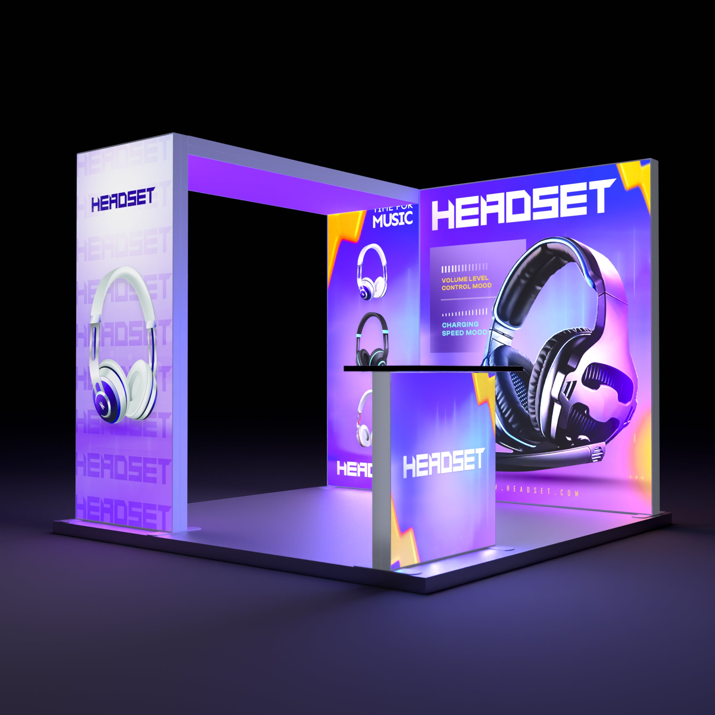 Personalised 10ft Backlit Trade Show Display - Design 1 by Bannerbuzz