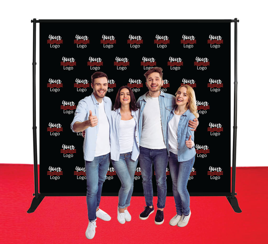 9 ft x 8 ft Step and Repeat Adjustable Banner Stands