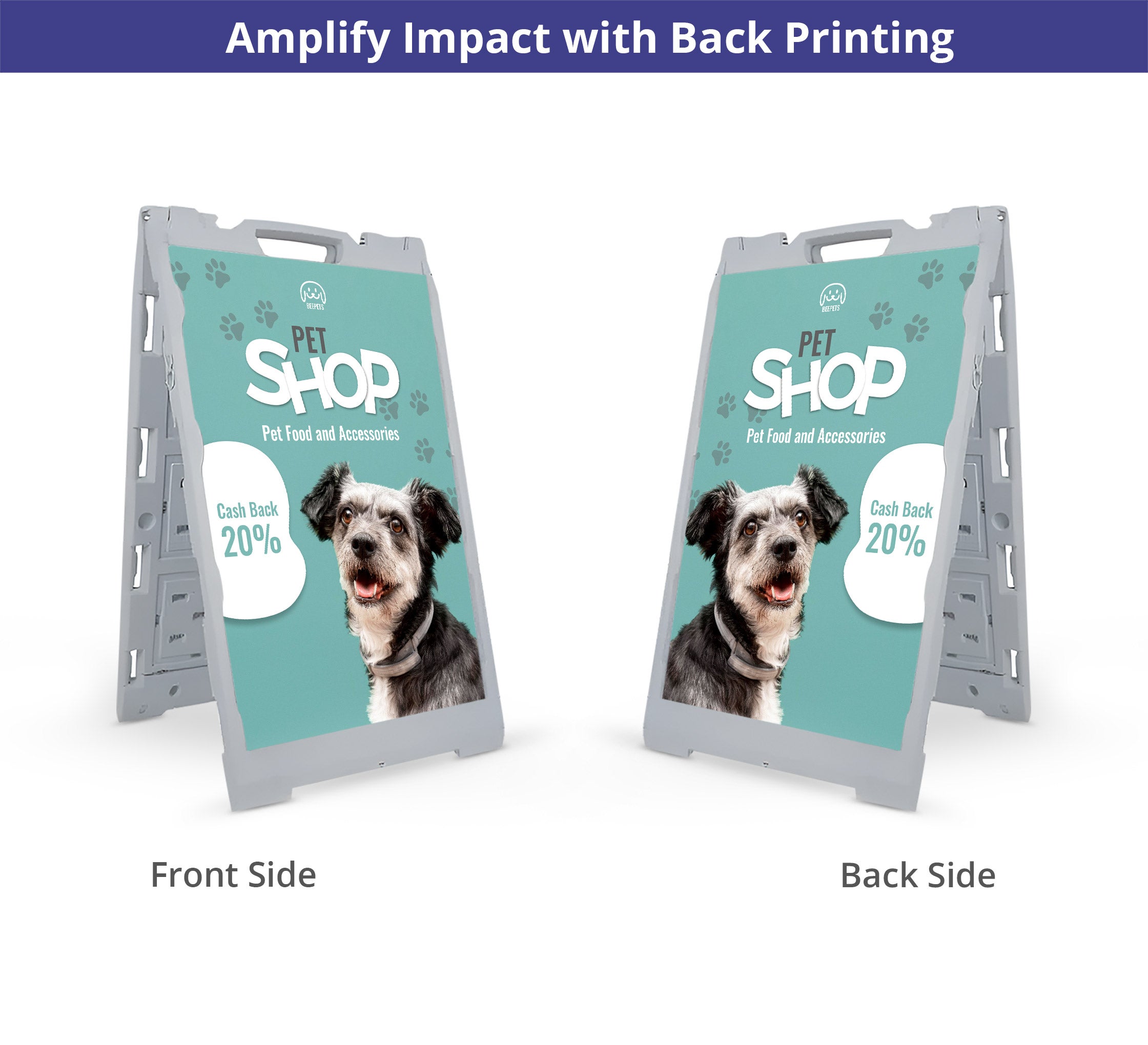 Plastic A Board Sign - Deluxe White