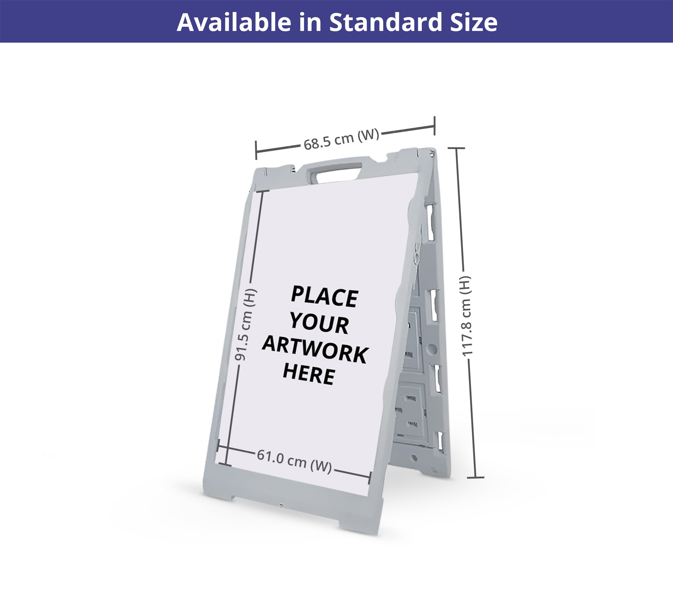 Plastic A Board Sign - Deluxe White