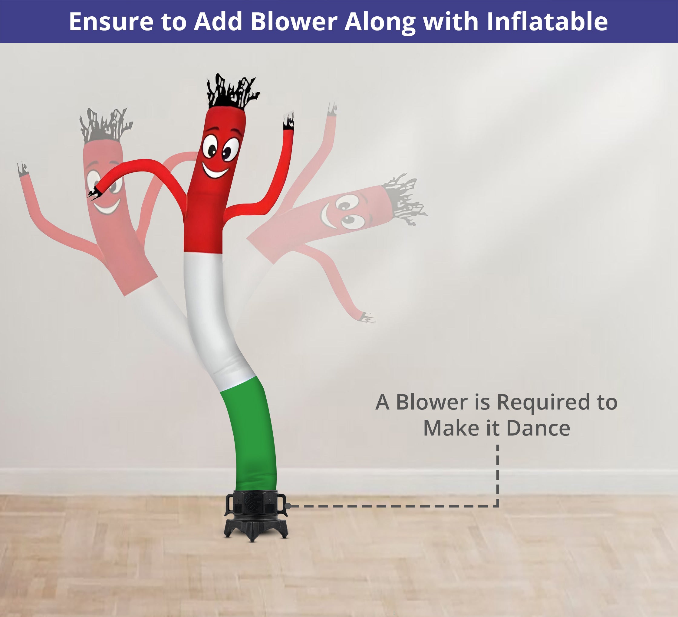 Red White Green Inflatable Tube Man