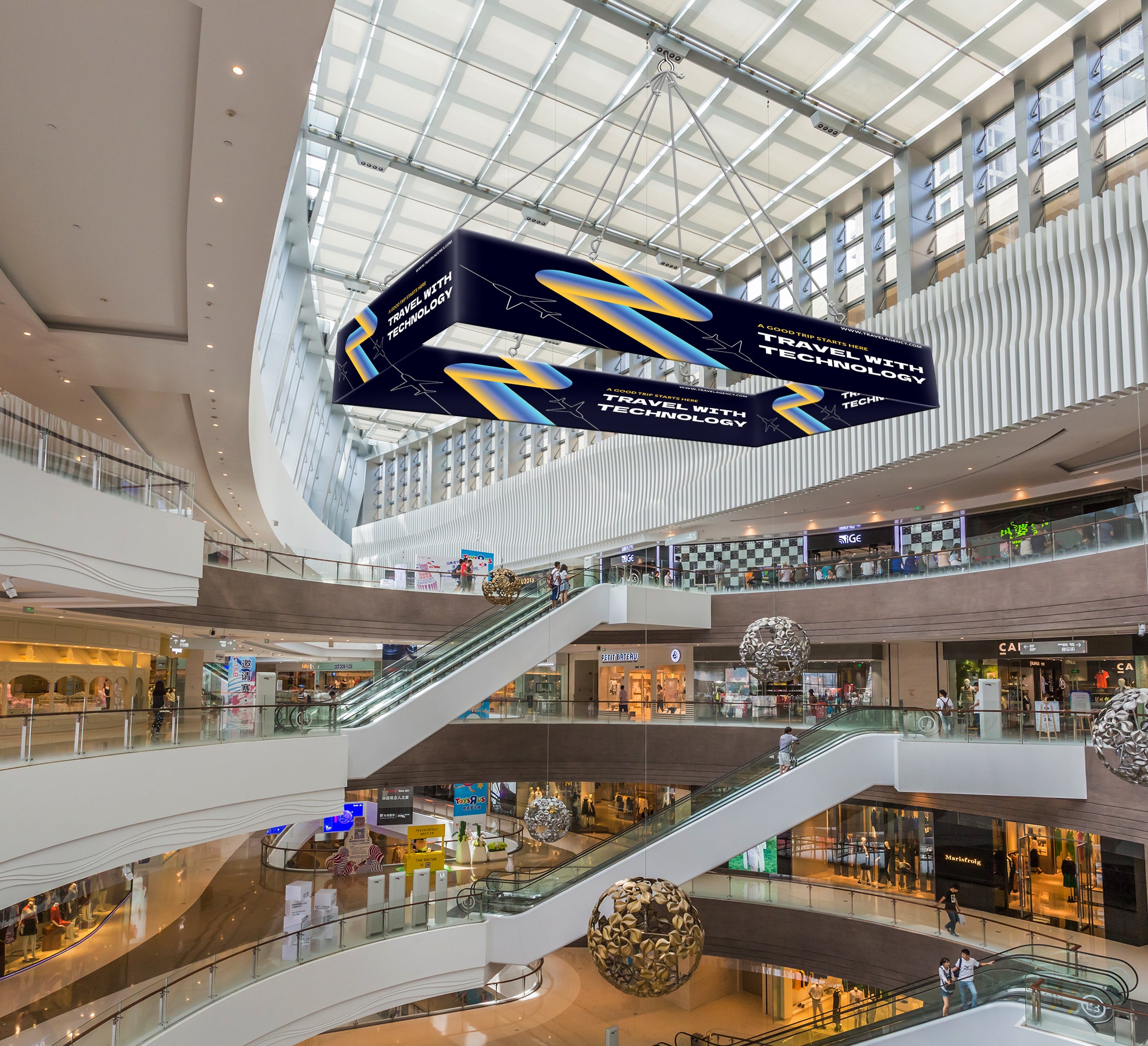 Sky Tube Rectangle Hanging Banners