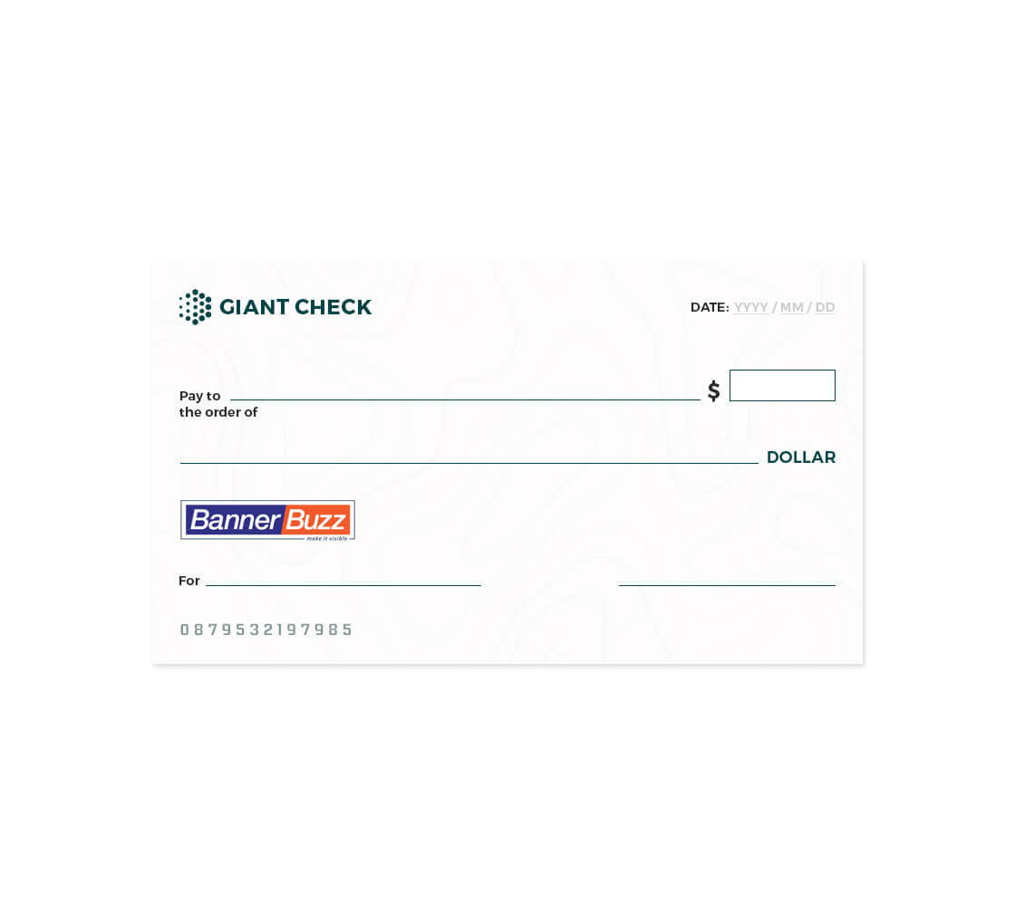 Custom Oversized Cheque Printing In United Kingdom Bannerbuzz Uk