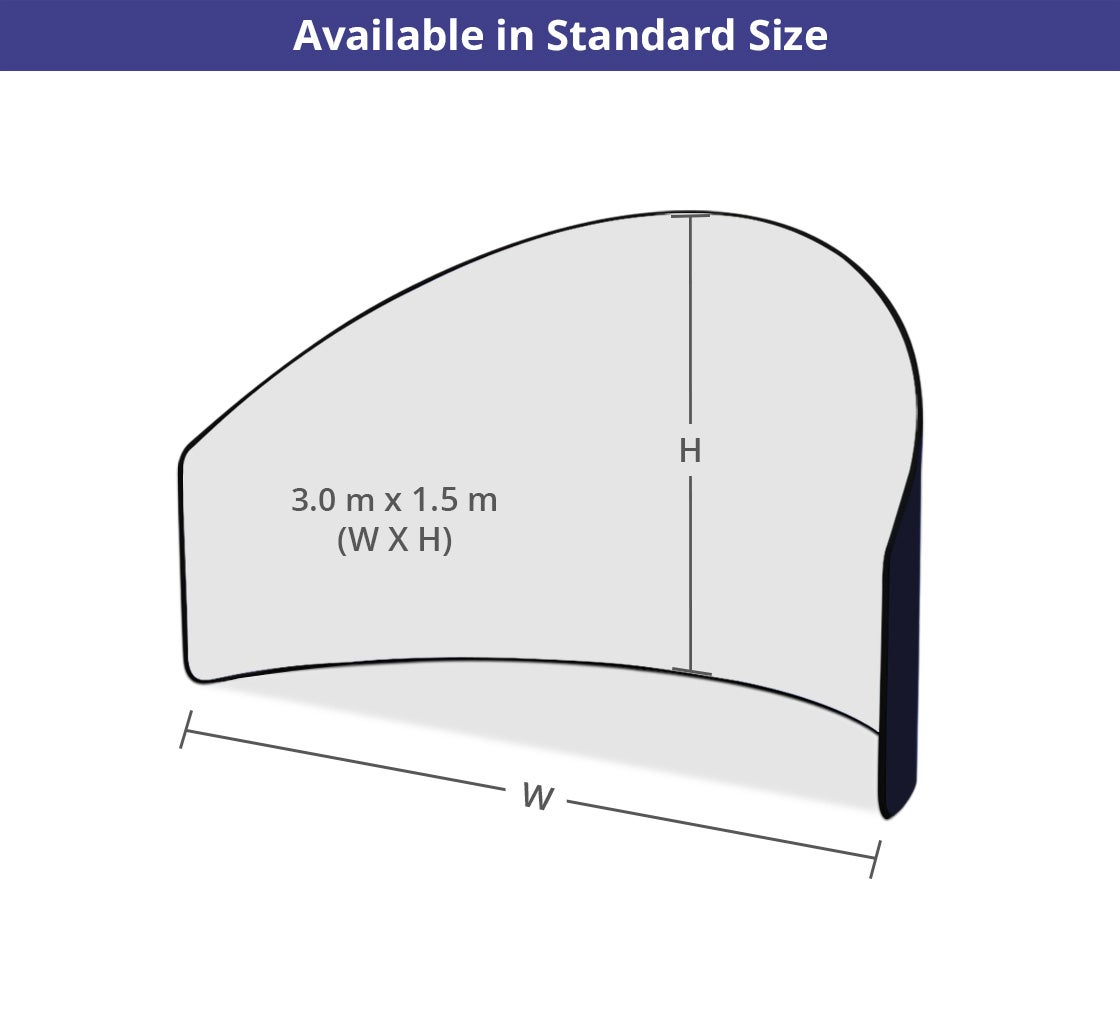 Exhibit Backdrop 3m - Raised Semi Circle