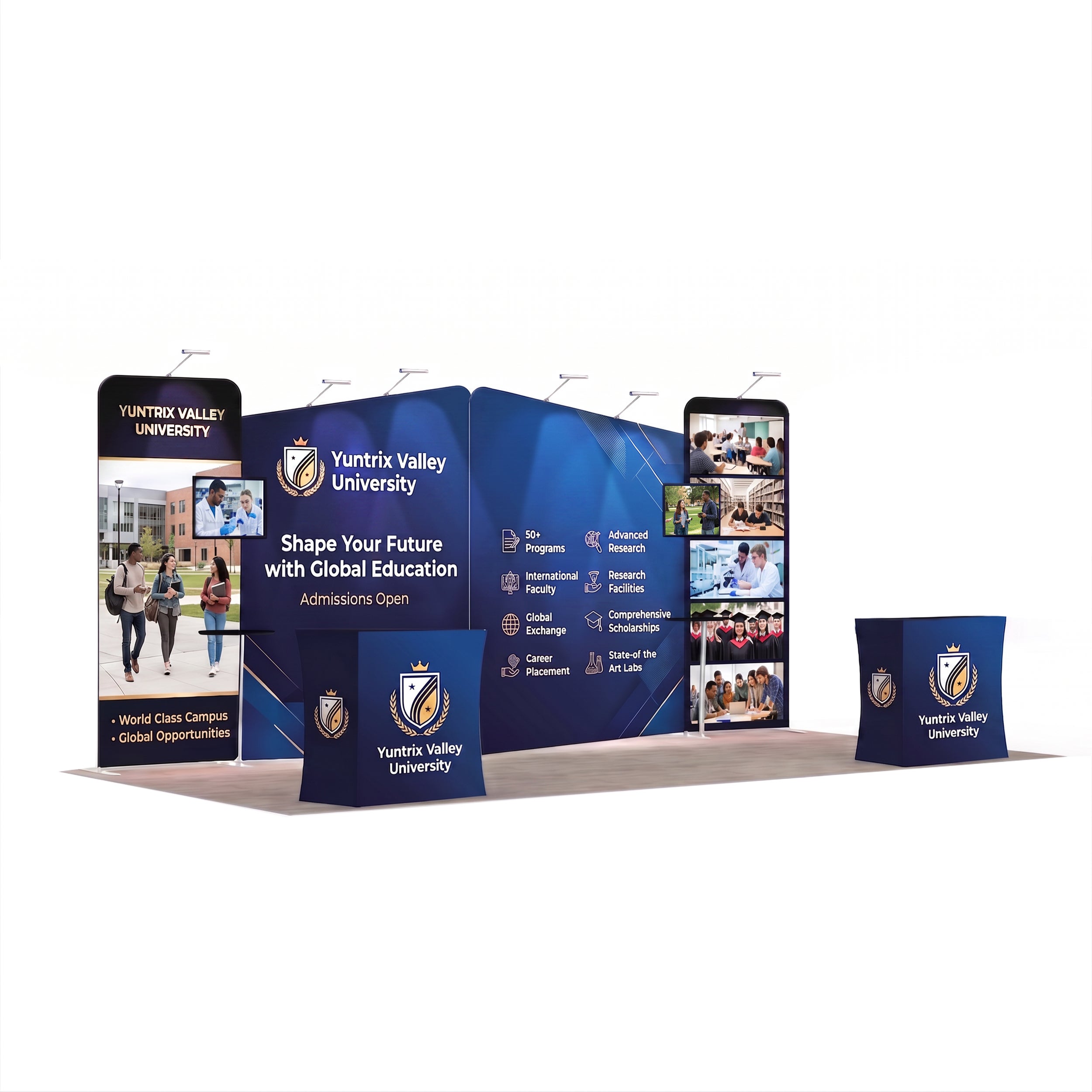inline 20 ft inline trade show booth design 18 45 degree