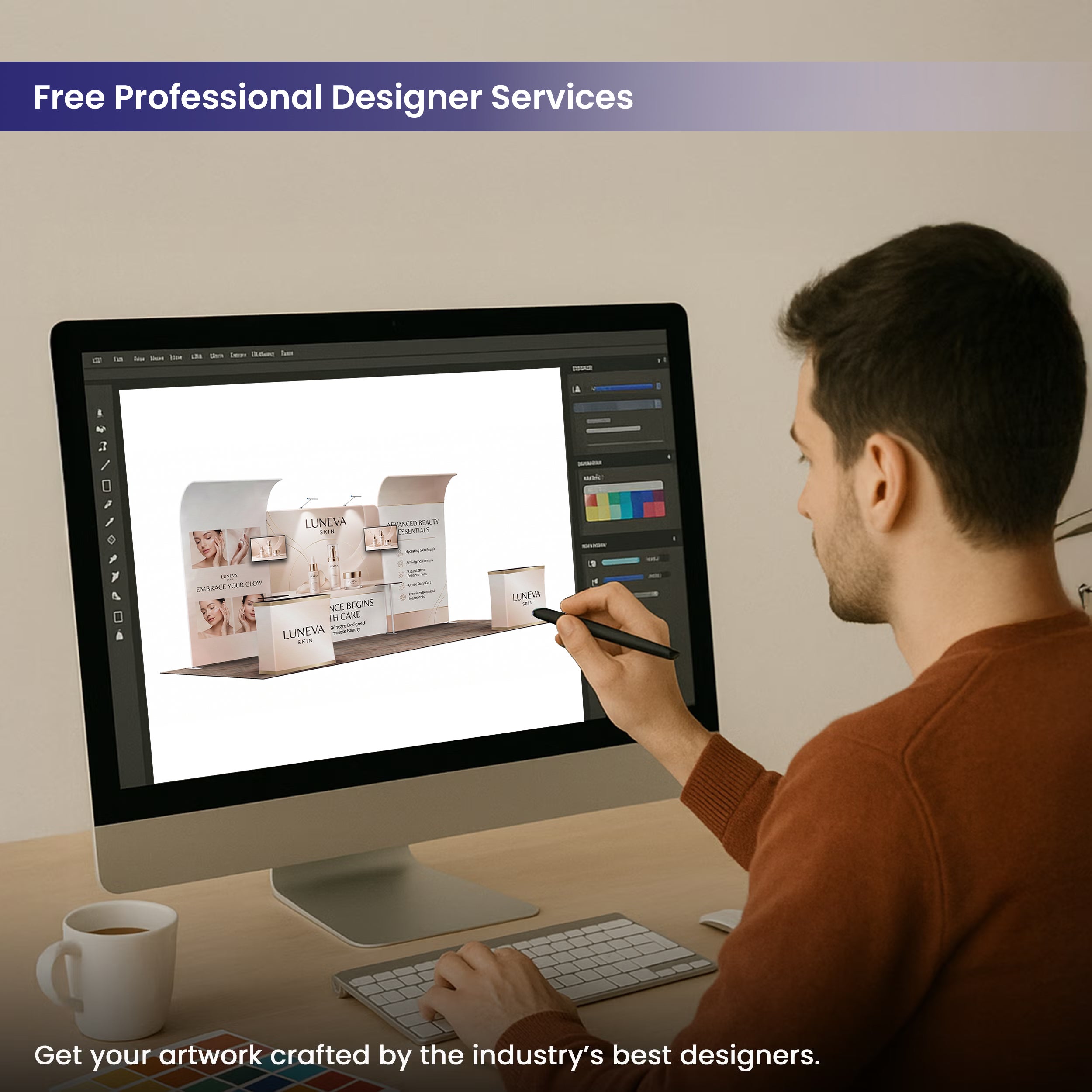 inline 20 ft inline trade show booth design 38 free designer service