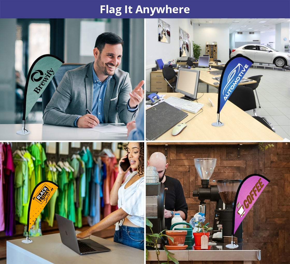 Desk Flags - Teardrop - 8
