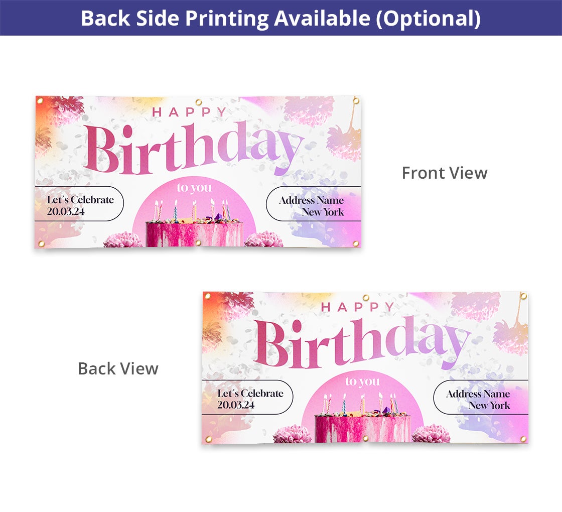 thumbnail image 2 of Happy Birthday Banner 2-Meter Long - Customizable Party Decoration Durable 2 of 13