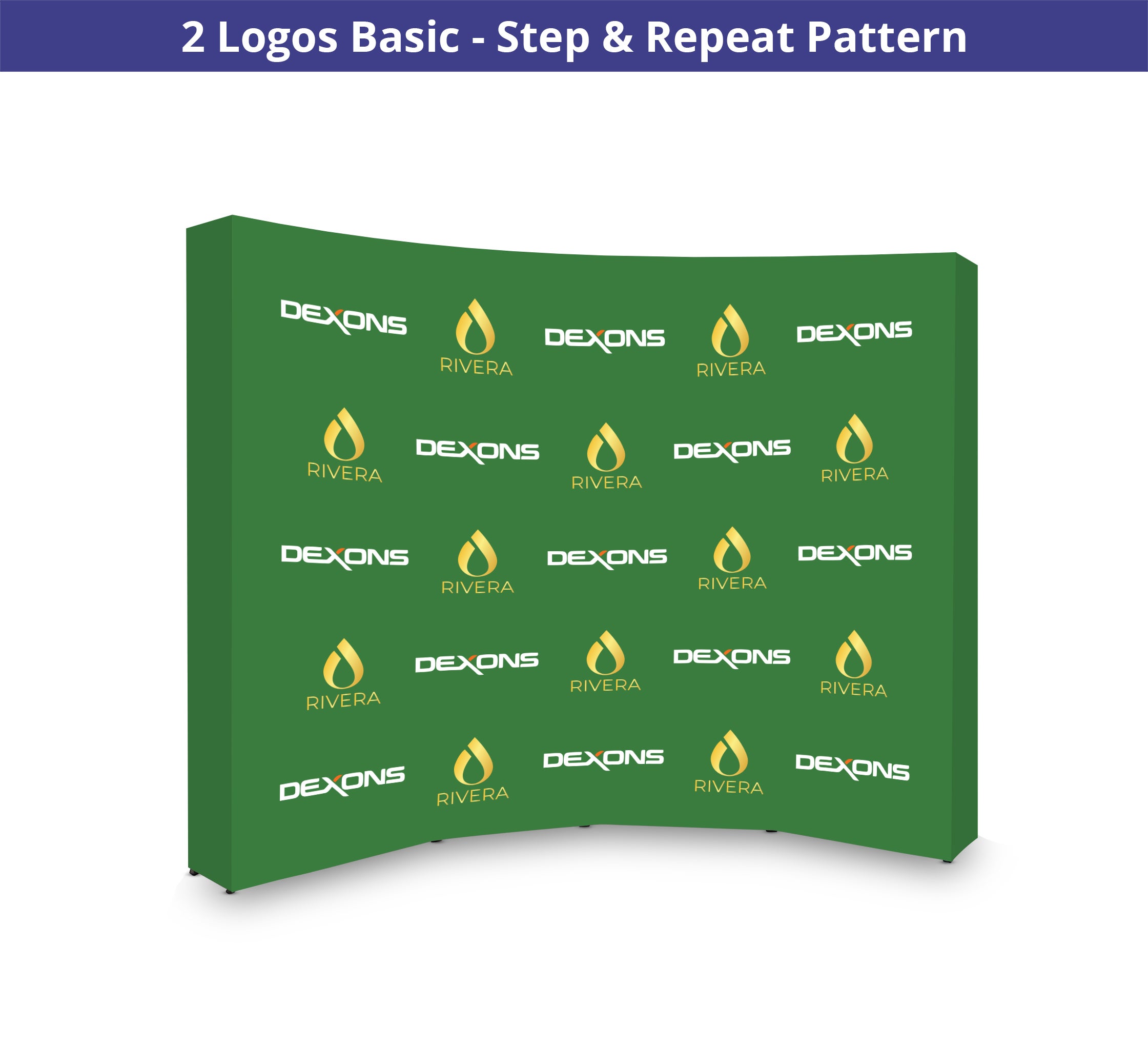Customizable 10 ft x 8 ft Step and Repeat Pop Up Curved Display for ...