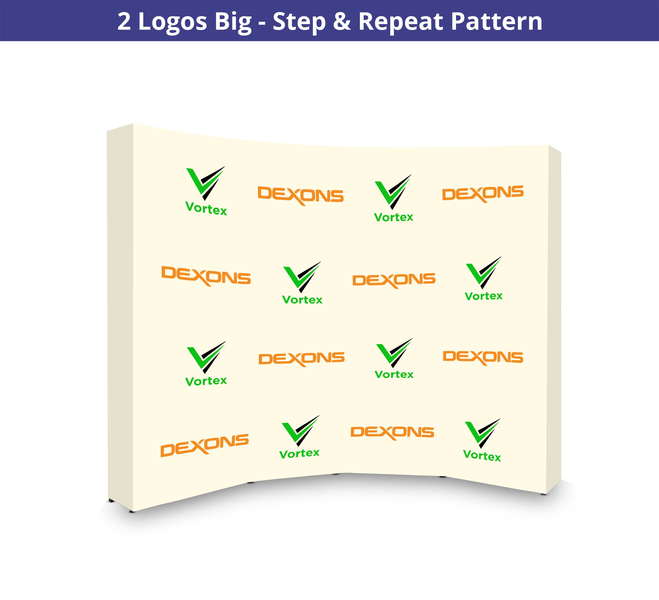Customizable 10 ft x 8 ft Step and Repeat Pop Up Curved Display for ...