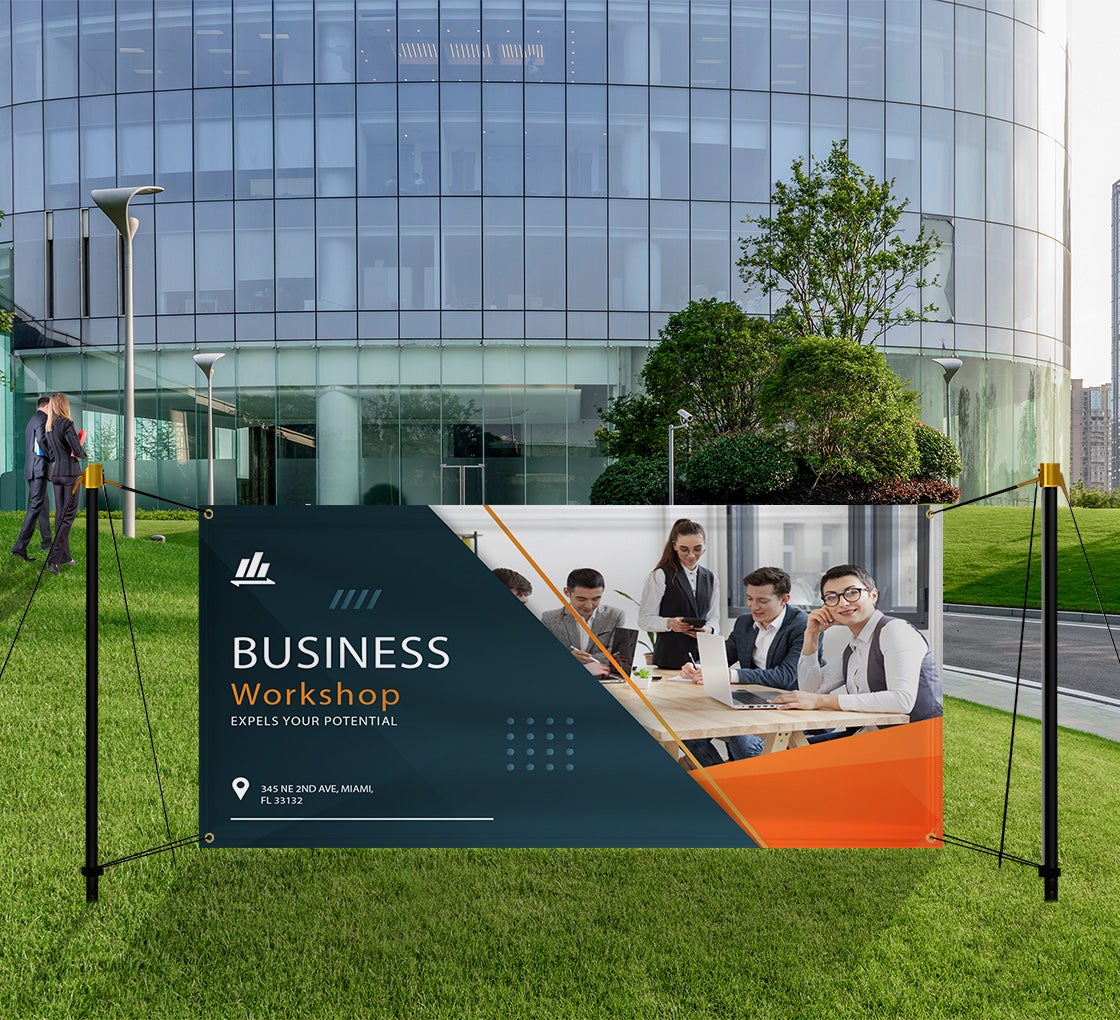 EZ Post Banner Stand – Easy Outdoor Display | BannerBuzz UK