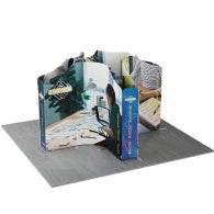 4m Magnetic Modular Fabric Displays - Tapered Island Shape