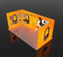 6m Backlit Exhibition Stand - LED Lightbox Display with Shelving
