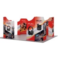 6m Magnetic Modular Fabric Displays - 4 Curved L-Shape Sections