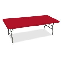 250cm Rectangle Table-Top Cover - Red