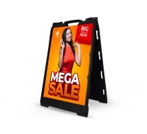 Plastic A Board Sign- Deluxe Black