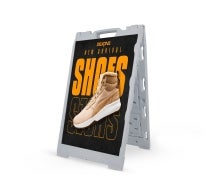 Plastic A Board Sign - Deluxe White