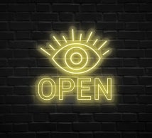 Evil Eye Open Neon Sign