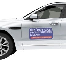 Die-Cut Car Decals / Stickers (Clear)