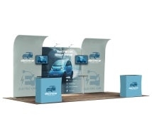 6m Inline Exhibition Stand  – Modular Setup with Monitor Mounts