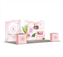 6m Inline Exhibition Stand – Tension Fabric Display with Podium