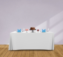 180 cm Convertible/Adjustable Table Covers - White