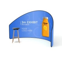 Exhibit Backdrop 3m - Raised Semi Circle