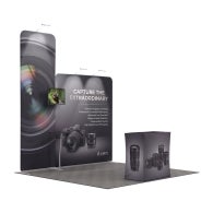 3m Exhibition Stand - Portable Display Stand with Counter & Shelving