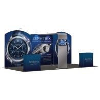 6m Inline Exhibition Stand – Complete Display Kit with Dual Podiums & Banner Stand