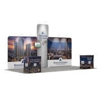 6m Exhibition Stand - Portable Display Stand with Counters & LED Lights