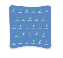 2.4  m x 2.4 m Step and Repeat Curved Pillow Case Backdrop
