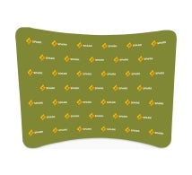 3 m x 2.4 m Step and Repeat Curved Pillow Case Backdrop