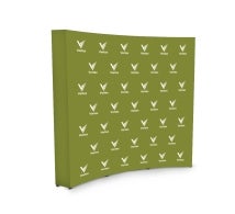 2.4  m x 2.4 m Step and Repeat Fabric Pop Up Curved Display
