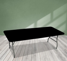 250 cm Rectangle Table Toppers - Black