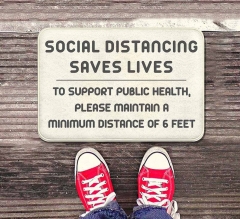 Social Distancing Saves Lives Indoor Floor Mats