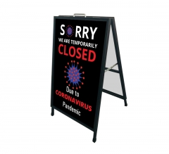 Sorry We are Temporarily Closed Metal Frames