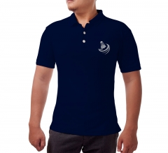Custom Blue Polo Shirt - Embroidered