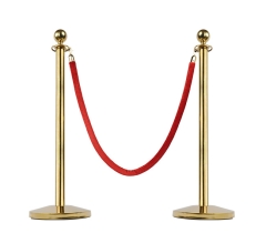Crowd Control Stanchions With Velvet Rope