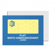 Flat Birth Announcement Cards