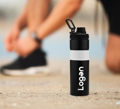 Personalised Gripo Stainless Steel Water Bottle with Silicon Band