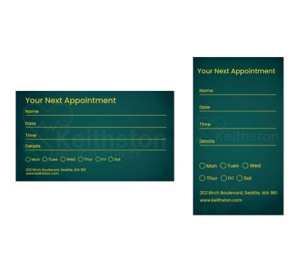 Business appointment cards