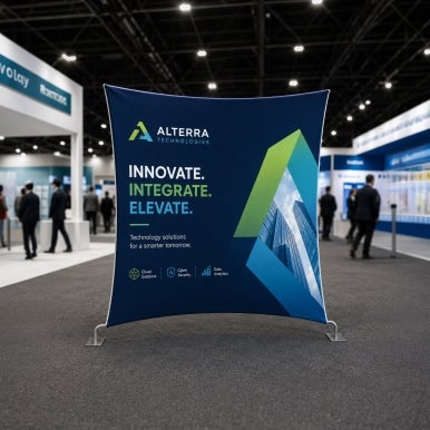 Concave Stretch Fabric Display Stand