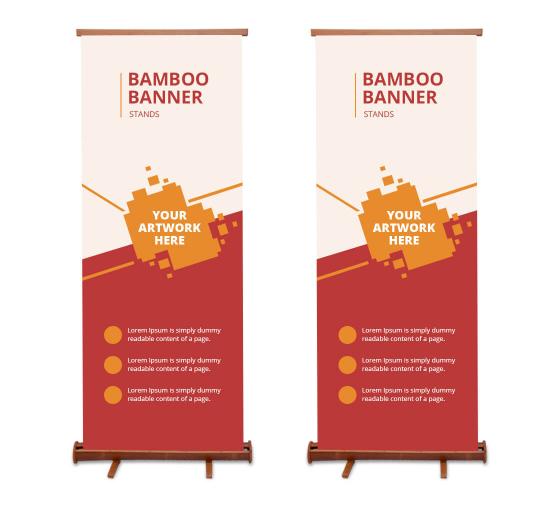Bamboo Stands Eco Bamboo Roll Up Stands Bannerbuzz Uk