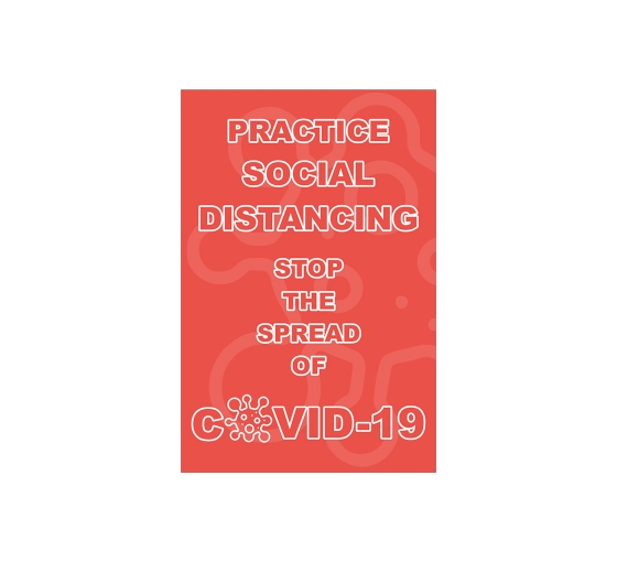 Practice Social Distancing Stop the Spread Window Clings