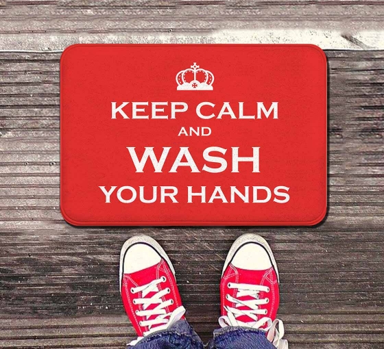 Keep Calm and Wash your Hands Indoor Floor Mats
