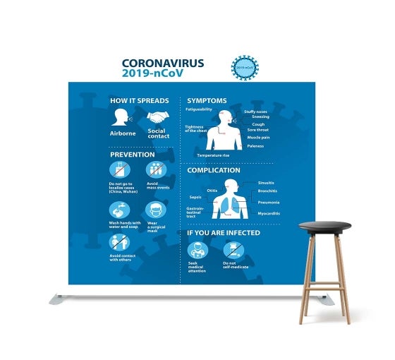 Shop Coronavirus Disease Awareness Straight Pillow Case Backdrops