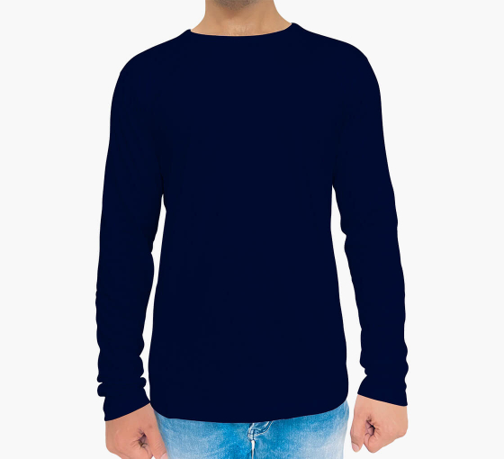 Buy Men's Long Sleeves T-Shirt - Crew Neck & Get 20% Off